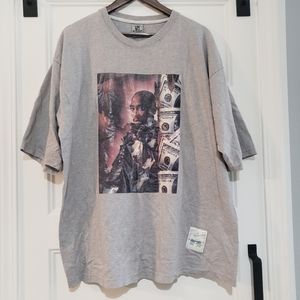 Stadium Authentics Tupac Money T Shirt Mens XL Grey Crew Neck Top